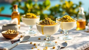 Panna Cotta al Fiore di Sicilia con Pistacchio